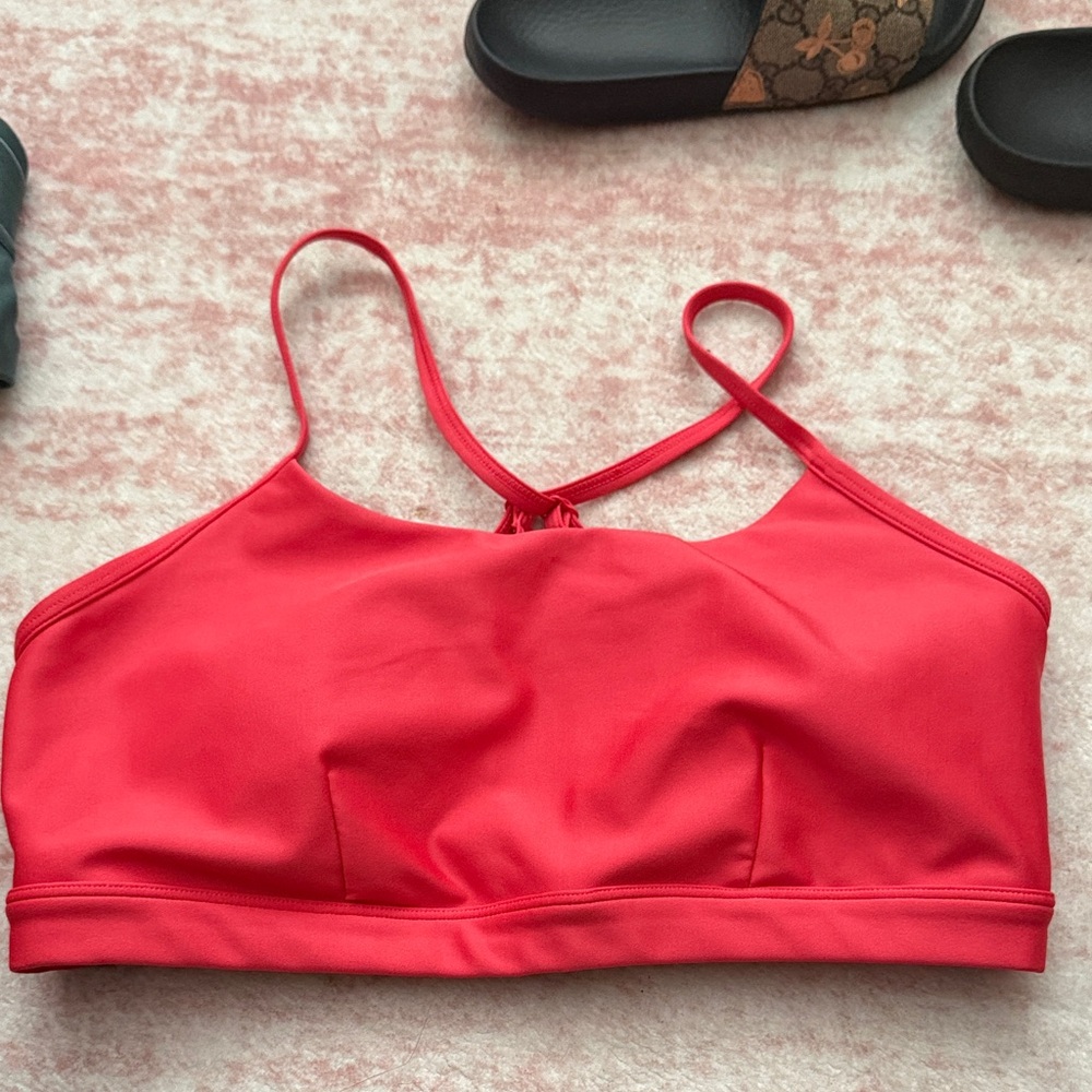 Alo Yoga Red Strappy Bralette Top - Women’s Sport bra